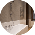 Bathtub shower combination install maximizes practicality